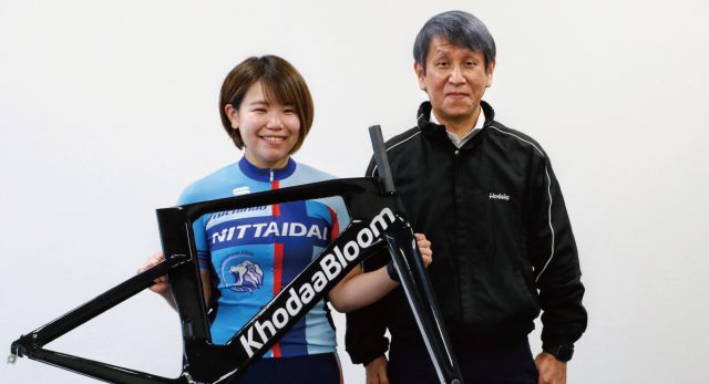 自転車トラック競技アジアチャンピオン古山稀絵選手とKhodaaBloomが機材サポート契約締結